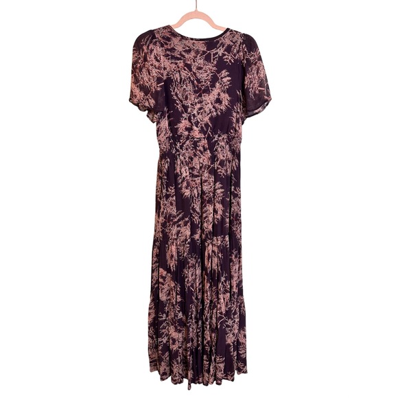 Anthropologie Somerset Tierd Maxi Dress Size M Purple Pink Floral Boho Bohemian - Picture 2 of 13